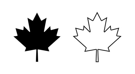 Maple leaf icon set