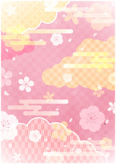 華やかな春の和風背景