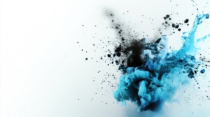 Obraz premium Dynamic ink splash action art studio digital artwork creative environment abstract viewpoint colorful concept for seo impact