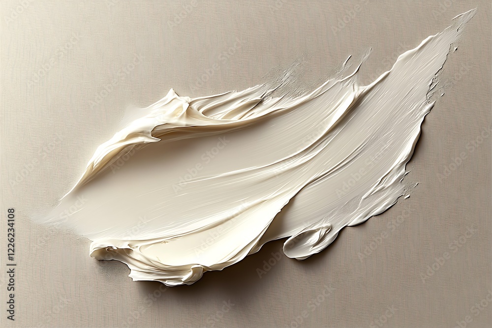 Poster Creative Cream Texture Abstract Design on Smooth Beige Canvas : Generative AI