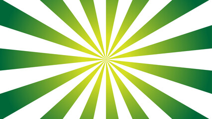 retro sunburst background, green and white. Suitable for graphic design materials.