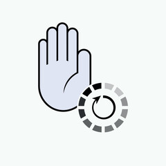 Wait Icon. Patience Symbol - Vector. 