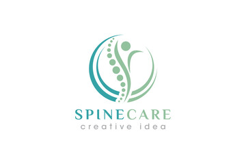Creative Chiropractic Concept Logo Design Template