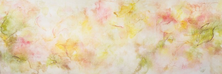 Abstract painting featuring soft pastel colors blending together to create a serene atmosphere in a contemporary setting