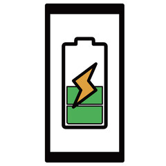 スマホに映された充電中のマーク