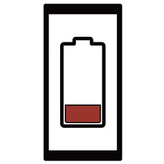 スマホに映された電池の残量のイラスト
