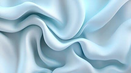 Obraz premium Abstract Blue Fabric Draped Softly Waves