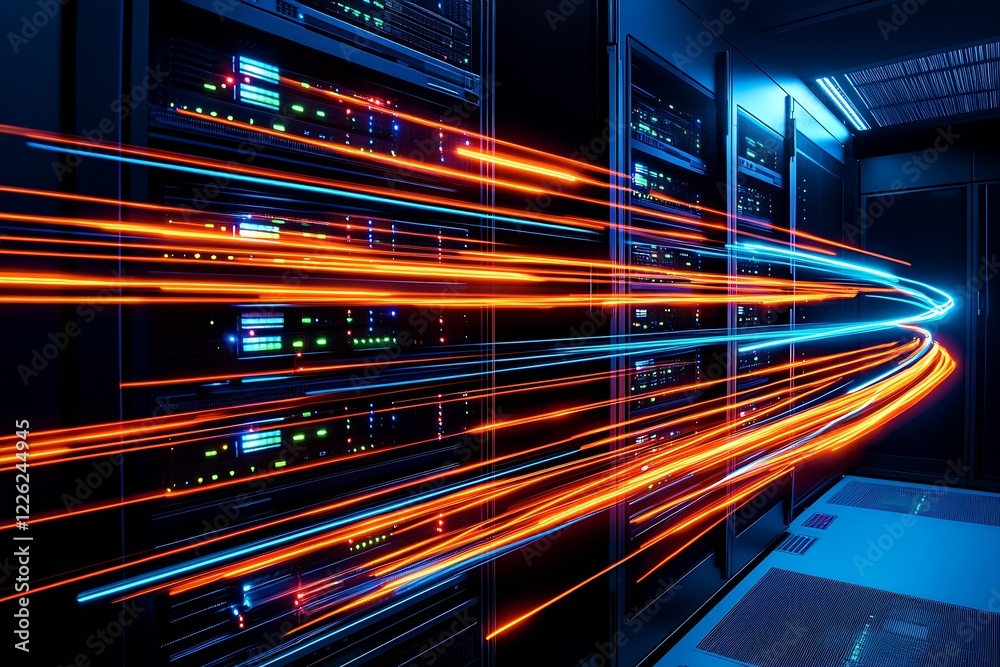 Poster Advanced Networking System with Light Speed Data Flow in Server Facility : Generative AI