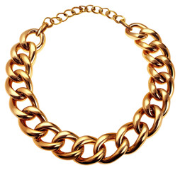 Obraz premium PNG Golden necklace with chain accessories accessory jewelry.