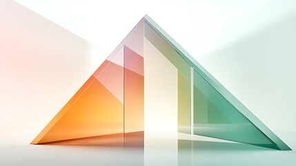 Abstract Glass Triangle Modern Architectural Design