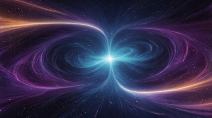 Fototapeta premium Ethereal Cosmic Waves A Glimpse Into the Nebula Realm
