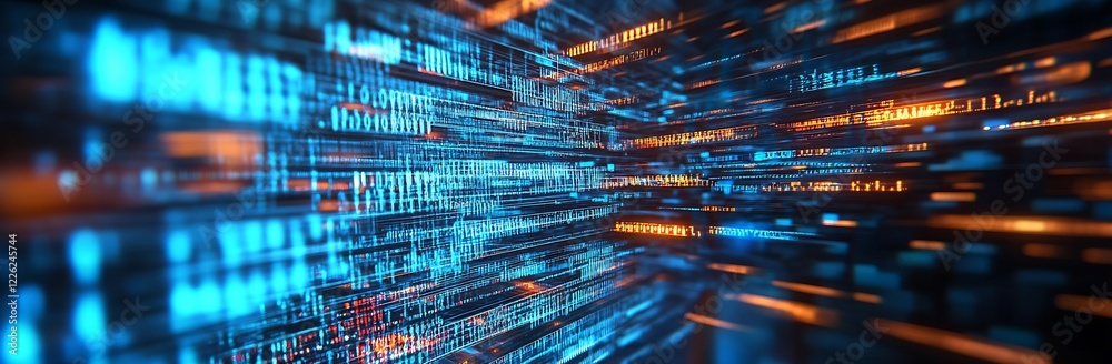 Aufkleber Dynamic Data Flow in Digital Cyber Network Environment : Generative AI