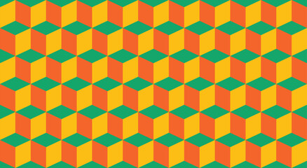 Illustration background cube retro unique design