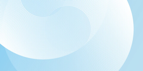 Modern minimalist banner background, pastel colorful, blue and white gradations. Circle effect simple