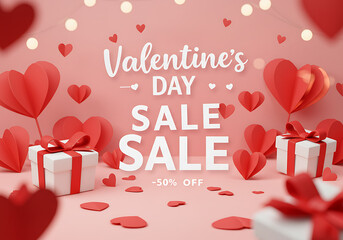 발렌타인 데이 이벤트 세일 선물 하트 Valentine's Day sale event -50% off