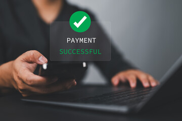 Digital Finance and Mobile Payment. Businessman Completing Successful Transaction with Smartphone...