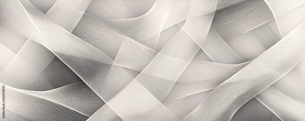 Aufkleber Abstract background with intertwined flowing lines creating a wavy pattern, ideal for technology or design concepts