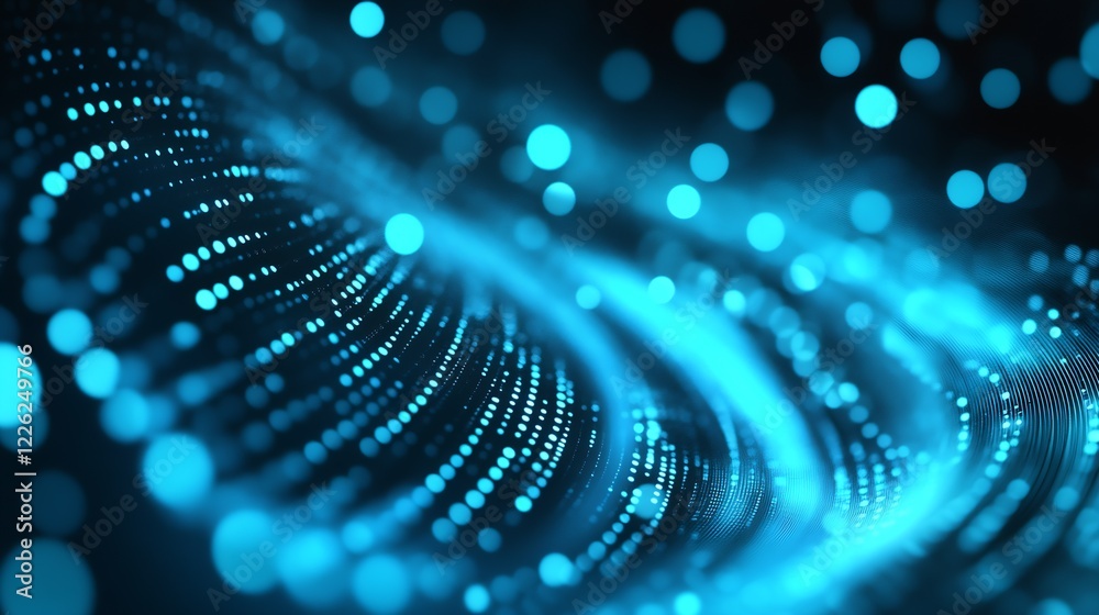 Poster Dynamic Digital Waveforms Depicting the Pulsating Rhythm of Modern Technology : Generative AI