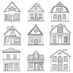 Nine Charming House Facade Sketches Architectural Designs