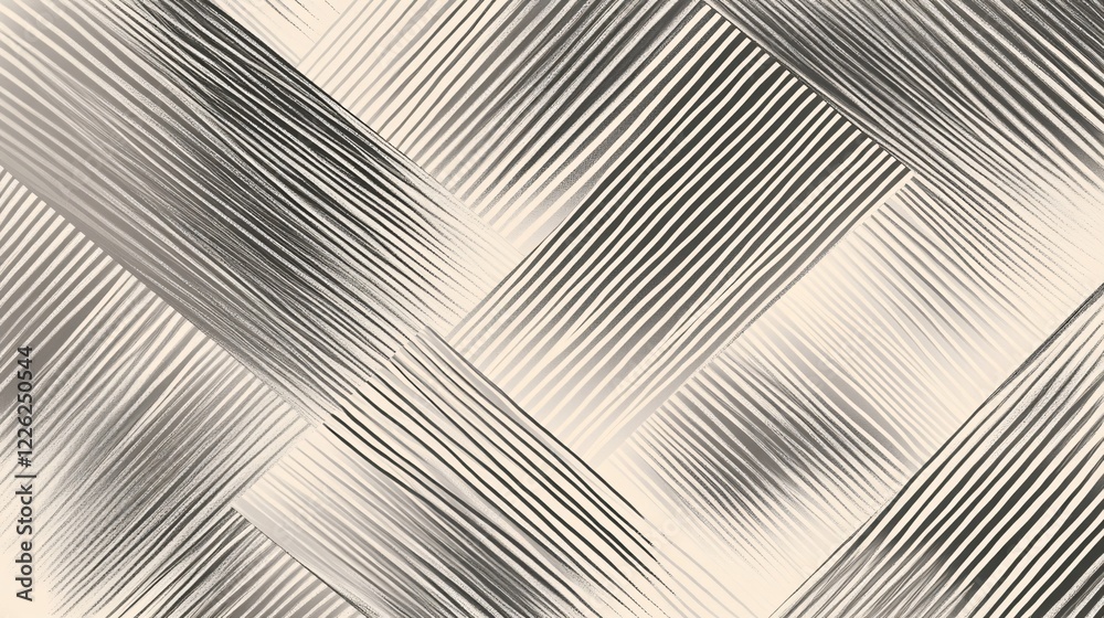 Poster Geometric pattern creating an abstract background with diagonal lines and irregular grid