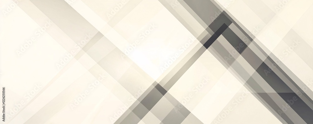 Poster Neutral colored abstract background with geometric shapes overlapping