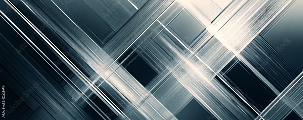 Poster Abstract background with intersecting diagonal lines creating geometric shapes in dark and bright tones