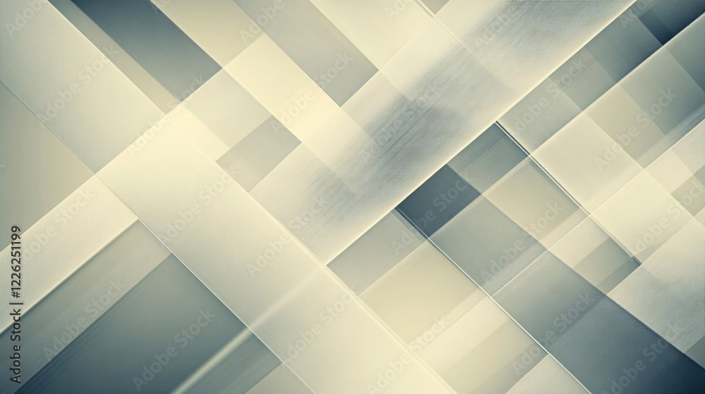 Poster Modern geometric pattern with intersecting shapes on abstract background, perfect for technology-themed designs