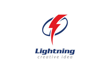 Creative Thunder Concept Logo Design Template