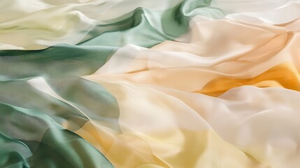 Obraz premium Draped pastel sheer fabric in earthy tones