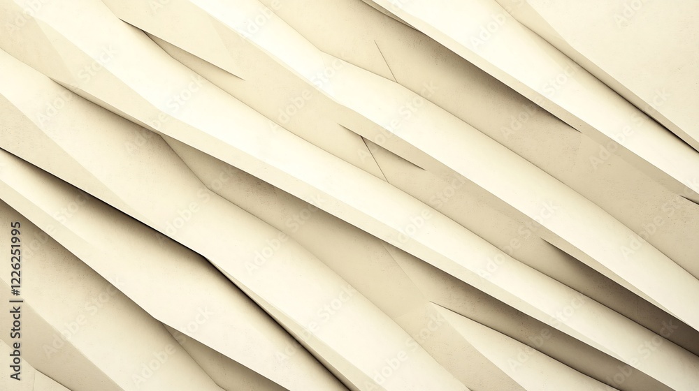 Poster Abstract architecture background with white diagonal shapes creating a modern pattern