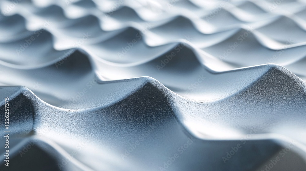 Aufkleber Abstract white wavy surface forming repetitive pattern, useful as a background or texture
