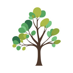 Obraz premium Simplistic And Minimalist Tree Illustration