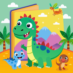 dinosaurs in the forest