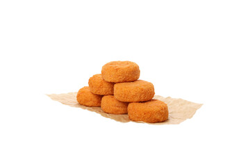 PNG, Fried mozzarella, isolated on white background