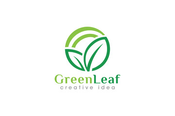 Creative Leaf Concept Logo Design Template