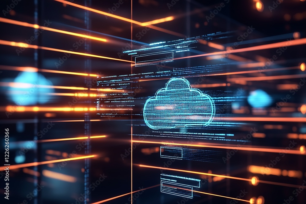 Poster Innovative Cloud Computing Platform with Neon Data Streams and Coding Interface : Generative AI