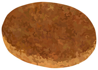 ハンバーグのイラスト ベクター素材