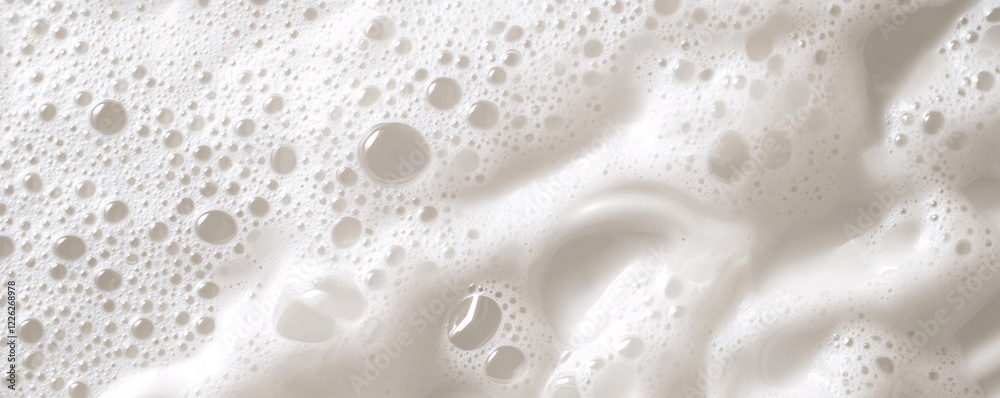 Aufkleber Abstract pattern of white foam texture background with forming bubbles