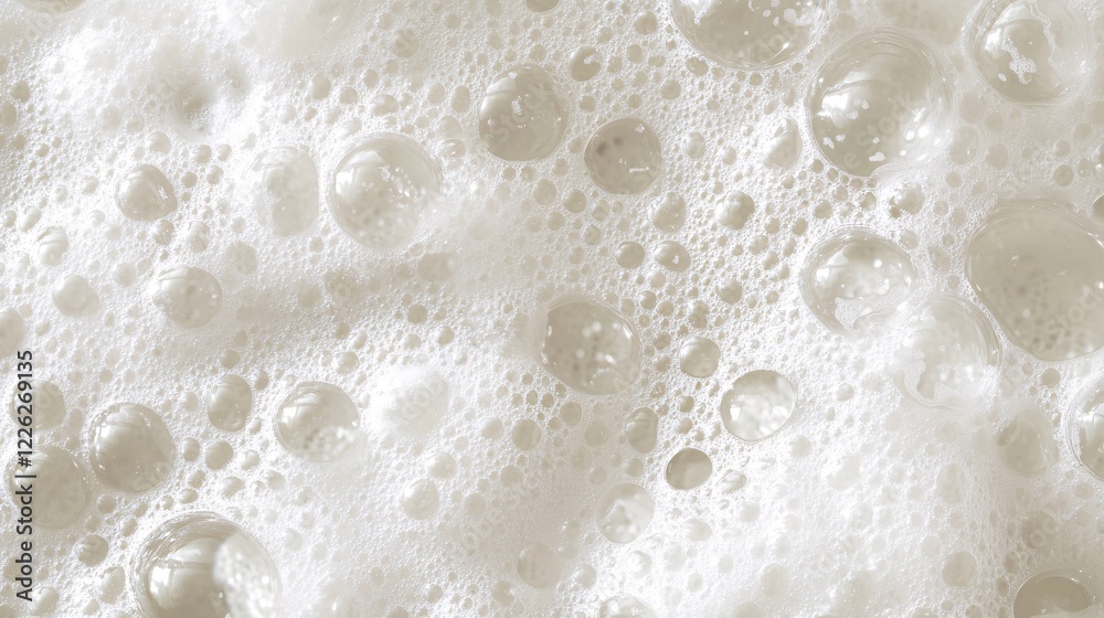 Leinwandbilder close up of white foam bubbles creating an abstract pattern
