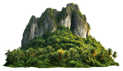 PNG Green tall tropical mountain landscape nature forest.