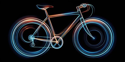 Fototapeta premium Abstract Racing Bike Line Art: Speed, Agility, Continuous Line Drawing, Cycling Art, Modern Art