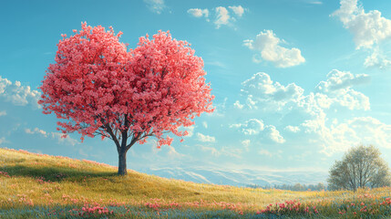 Heart Tree on the Hill