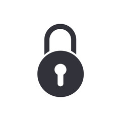 Padlock solid icons, minimalist vector illustration ,simple transparent graphic element .Isolated on white background