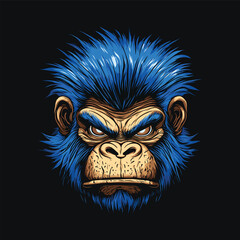 These vector for the sports and other stuff Bear, Gorilla, Tiger. Gorilla mascot logo. Vector monkey silhouette
