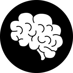 Human internal organ anatomy brain con. Brain mental healthcare sign  flat  vector isolated on transparent background. Science symbol skin layer intestine linear Pictogram.