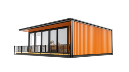 cargo container isolated on white