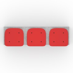 3d render Stadium Seats design element. Furniture