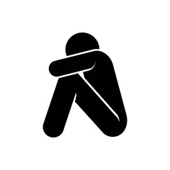 Hopeless Icon. Sad, Despair Symbol. 