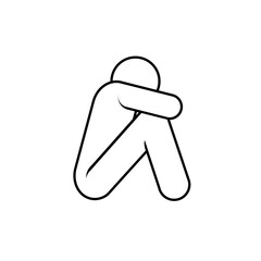 Hopeless Icon. Sad, Despair Symbol. 
