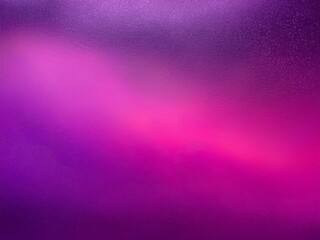 Fototapeta premium An abstract design featuring bright pink, magenta, purple, and violet hues transitioning in a smooth ombre blur. The surface has a rough, distressed texture with noise and grain, evoking a neon glow